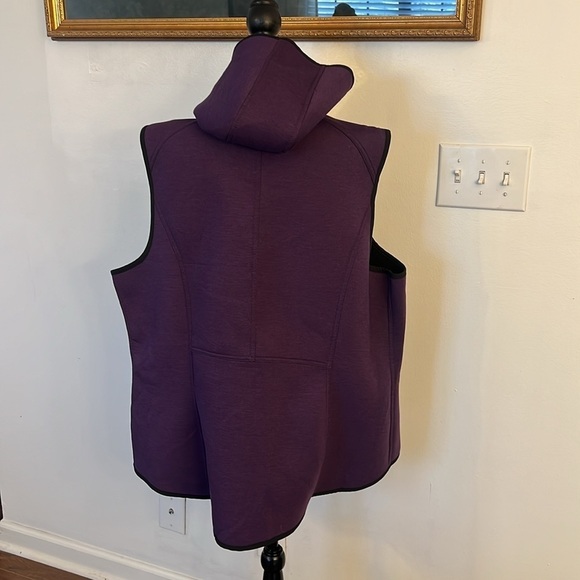 Gerry Women's Hooded Sleeveless Vest Purple Outerwear Athletic Zip, Sz. M. - Picture 8 of 12